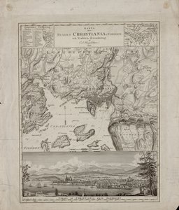 地图遍布挪威北部及周边地区的克里斯蒂安尼亚市 作者 冰雹